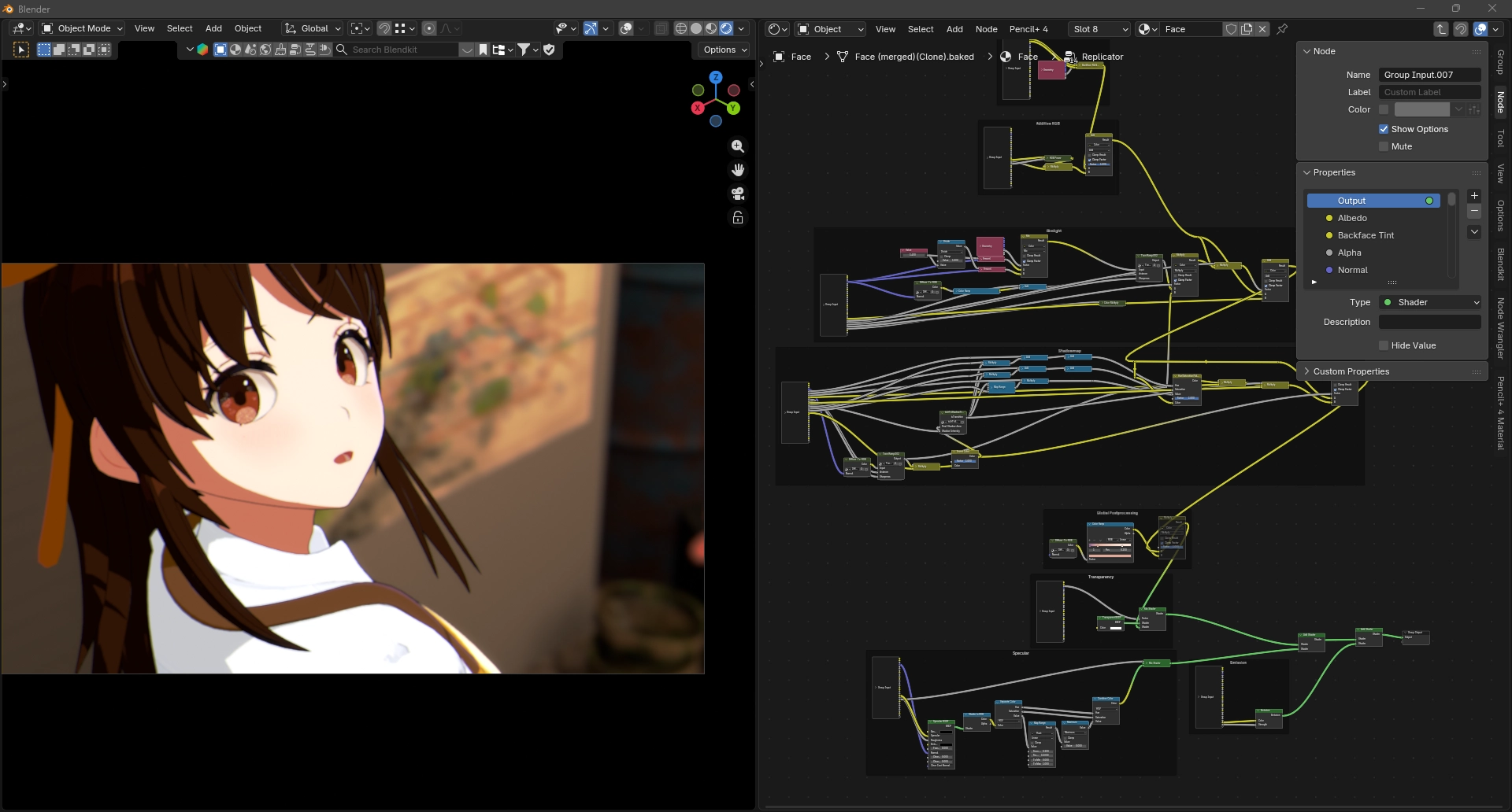 Aya in the viewport